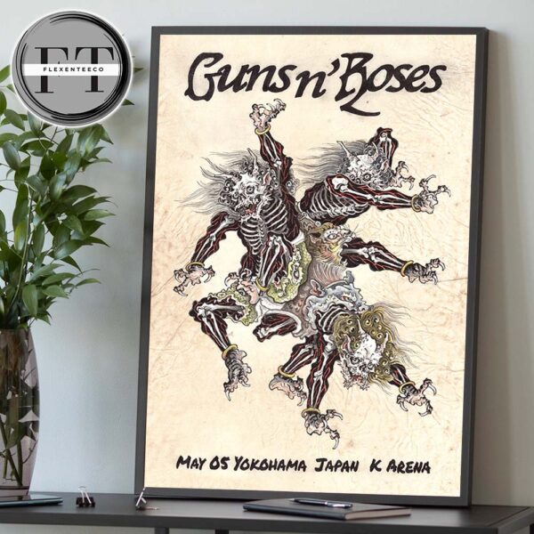 Guns N Roses Music Show At K Arena In Yokohama Japan On May 5 2025 Home Decor Poster Canvas