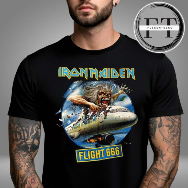 Iron Maiden Eddie Attacks Flight 666 Unisex T-Shirt
