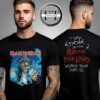 Iron Maiden Run For Your Lives 2025 Eddie Electrified Artwork Tour Two Sided Unisex T-Shirt