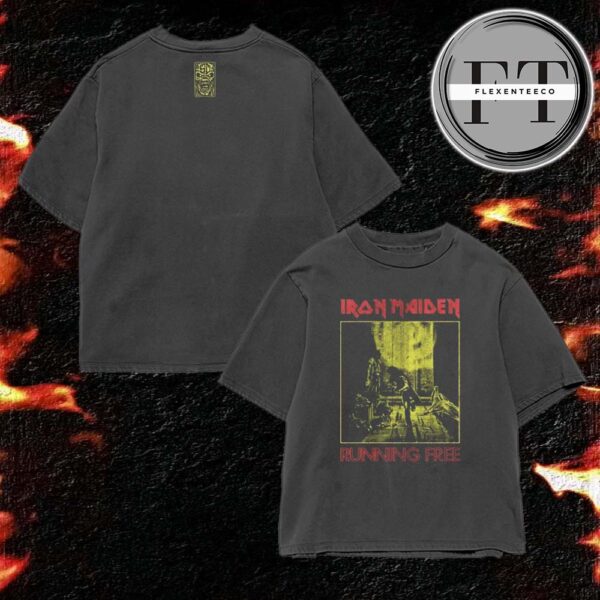 Iron Maiden Running Free IM50 Run For Your Lives Tour Two Sided Washed T-Shirt