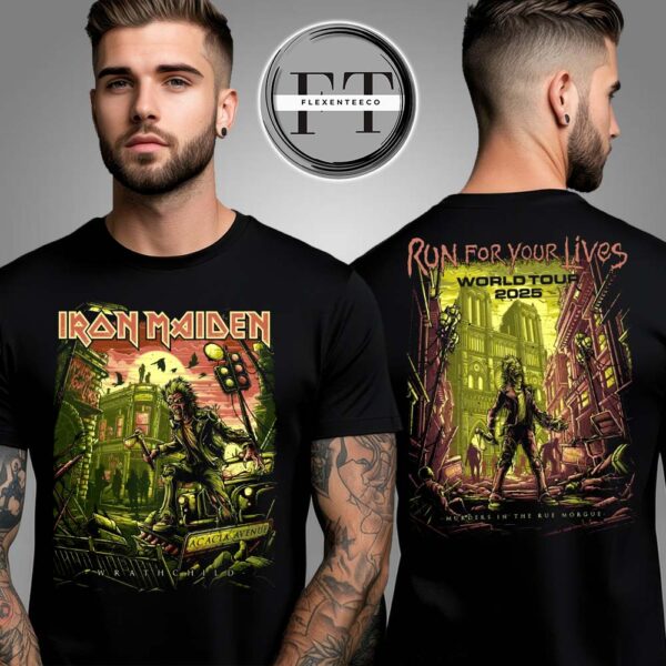 Iron Maiden Wrathchild Rue Morgue 2025 Tour Two Sided Unisex T-Shirt