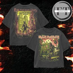 Iron Maiden Wrathchild Rue Morgue 2025 Tour Two Sided Washed T-Shirt