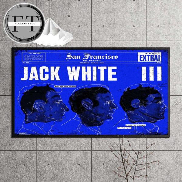 Jack White At Masonic Auditorium In San Francisco CA On May 17 2025 Home Decor Poster Canvas