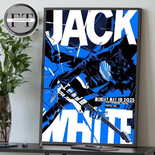 Jack White At Paramount Theatre In Seattle WA On May 19 2025 Home Decor Poster Canvas