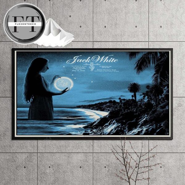 Jack White At Santa Barbara Bowl In Santa Barbara CA On May 15 2025 Home Decor Poster Canvas