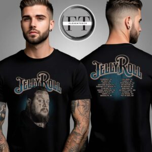 Jerry Roll Blue Portrait Tour Two Sided Unisex T-Shirt