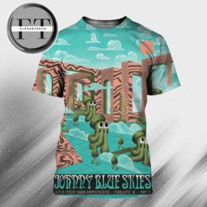 Johnny Blue Skies Limited Edition Poster At Skyla Credit Union Amphitheatre In Charlotte NC On May 13 2025 All Over Print Shirt