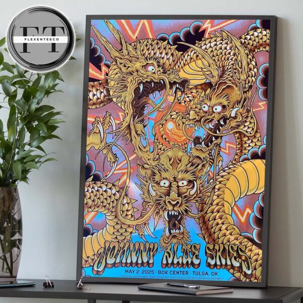Johnny Blue Skies Music Show At Bok Center Tulsa OK On May 2 2025 Home Decor Poster Canvas