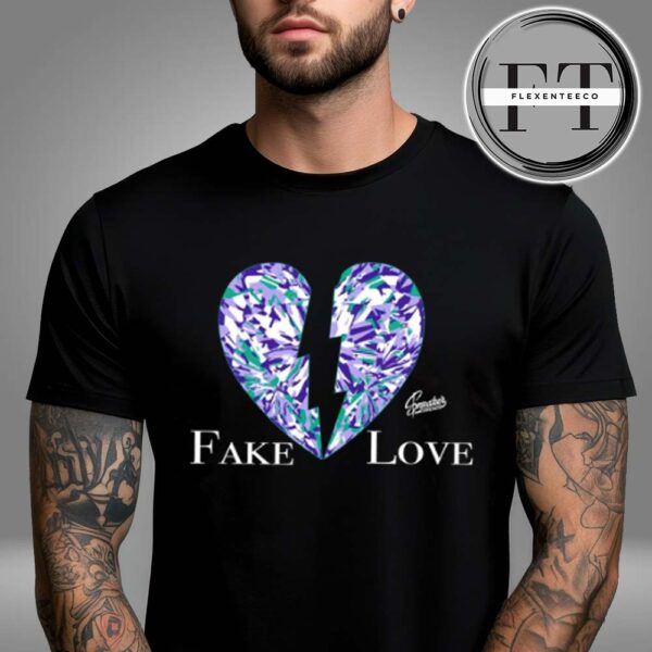 Jordan Retro 5 Grape Fake Love Sneaker Threads Collection Unisex T-Shirt