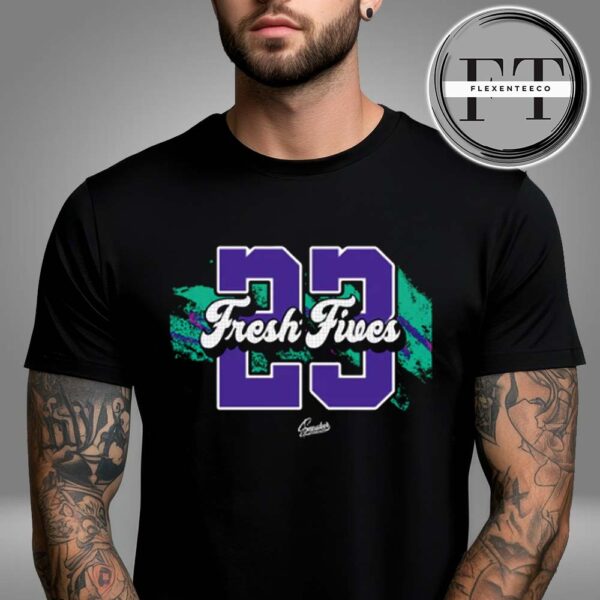 Jordan Retro 5 Grape Fresh Fives Sneaker Threads Collection Unisex T-Shirt