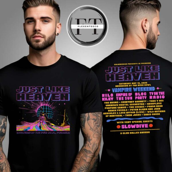 Just Like Heaven Disco Moon Line Up 2025 Two Side Unisex T-Shirt