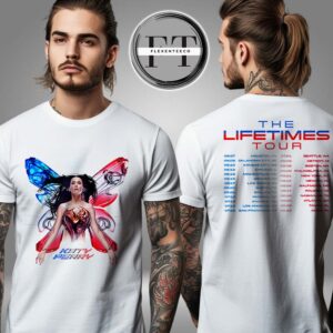 Katty Perry The Lifetimes Tour Butterfly Schedule Two Sided Unisex T-Shirt