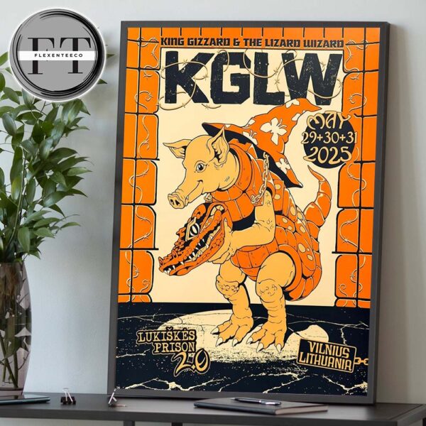 King Gizzard & The Lizard Wizard At Vilnius Lithuania On May 29-30-31 2025 Home Decor Poster Canvas