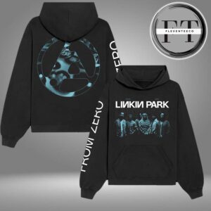 Linkin Park From Zero Teal Band Photo Black All Over Print Shirt