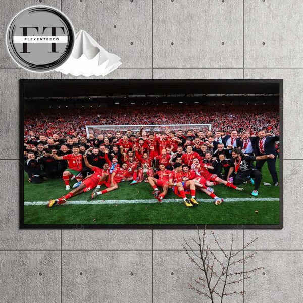 Liverpool Is The Champion Of  English Premier League 2025 Team Photo Squad Champions Home Decor Poster Canvas