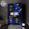 Los Angeles Rams 2025 NFL Schedule Match Dates Prime Time Home Decor Poster Canvas