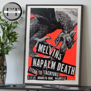 Melvins At Brooklyn Bowl In Nashville TN On May 17 2025 Home Decor Poster Canvas