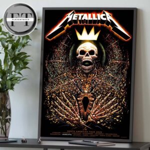 Metallica M72 Charlotte Pop Up Shop At Bank Of America Stadium In North Carolina United States On May 31 2025 Home Decor Poster Canvas