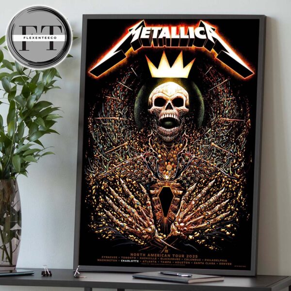 Metallica M72 Charlotte Pop Up Shop At Bank Of America Stadium In North Carolina United States On May 31 2025 Home Decor Poster Canvas