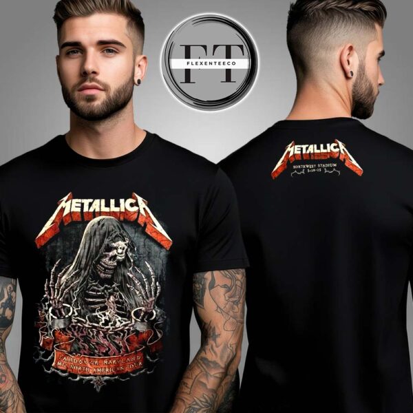 Metallica M72 Landover At Northwest Stadium Washington DC United States On May 28 2025 Two Sided Unisex T-Shirt