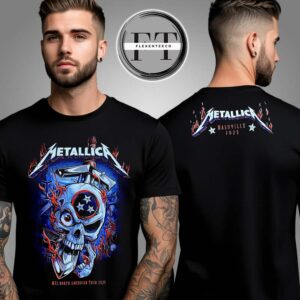 Metallica M72 Nashville Exclusive Pop Up Shop At Nissan Stadium Tennessee May 1 And 3 2025 Two Sided Unisex T-Shirt