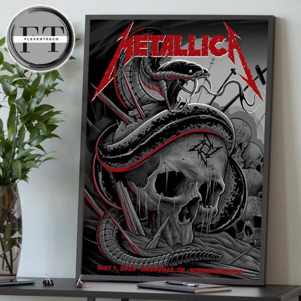 Metallica M72 Nashville Night 1 At Nissan Stadium On May 1 2025 M72 North American Tour Home Decor Poster Canvas