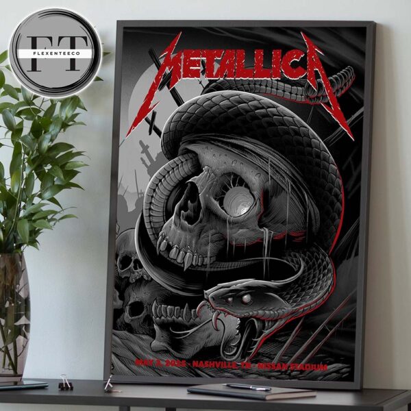 Metallica M72 Nashville Night 2 At Nissan Stadium On May 3 2025 In Nashville TN M72 North American Tour Home Decor Poster Canvas