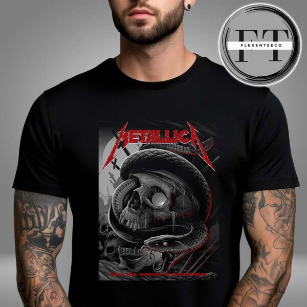 Metallica M72 Nashville Night 2 At Nissan Stadium On May 3 2025 In Nashville TN M72 North American Tour Unisex T-Shirt