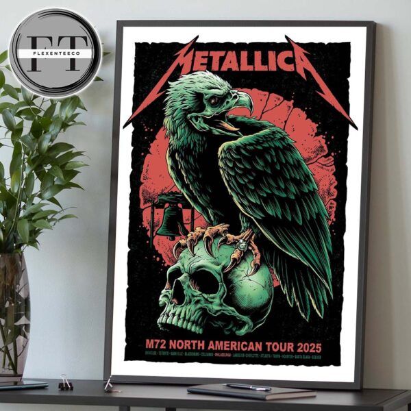 Metallica M72 Pop Up Shop At Lincoln Financial Field In Philadelphia Pennsylvania United States On May 23 And May 25 2025 M72 North American Tour Home Decor Poster Canvas