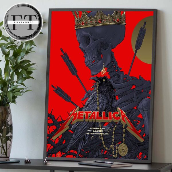 Metallica M72 Sonic Temple Fest At Historic Crew Stadium In Columbus OH On May 9 2025 Home Decor Poster Canvas