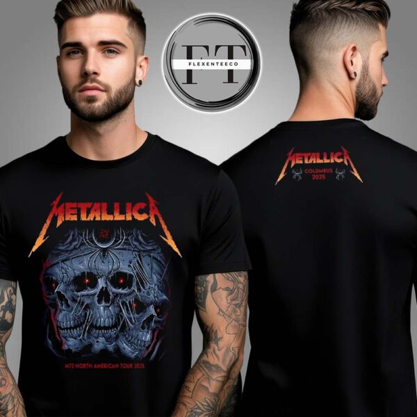 Metallica M72 Sonic Temple Pop Up Shop At Historic Crew Stadium In Columbus Ohio United States Sonic Temple Art Music Festival On May 9 2025 Two Sided Unisex T-Shirt