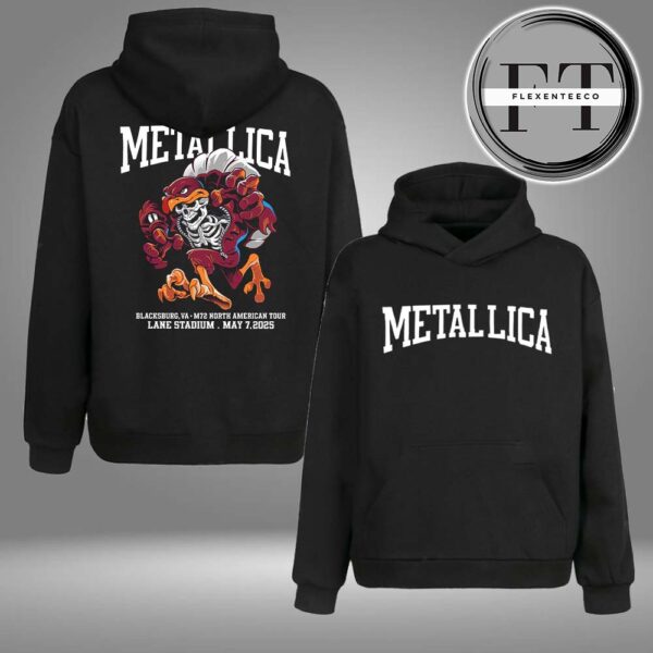 Metallica M72 Virginia Tech At Lane Stadium In Blacksburg Virginia United States On May 7 2025 M72 World Tour Two Sided Hoodie Shirt