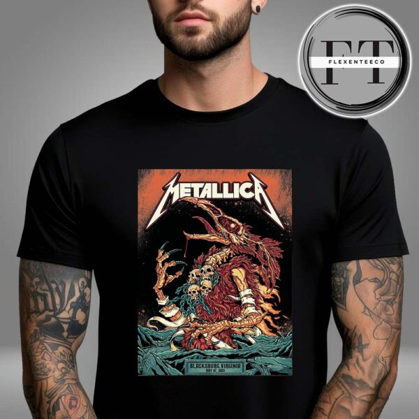 Metallica M72 Virginia Tech Pop Up Shop At Lane Stadium In  Blacksburg Virginia United States On May 7 2025 Unisex T-Shirt