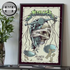 Metallica x Pull The Plug Patches Limited Edition Poster And Justice For All Home Decor Poster Canvas