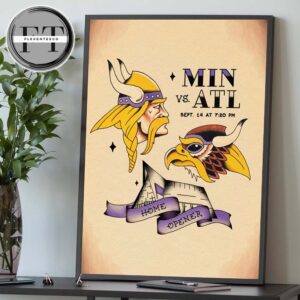 Minnesota Vikings Versus Atlanta Falcons On September 14 2025 NFL Schedule Match Dates Home Opener Home Decor Poster Canvas