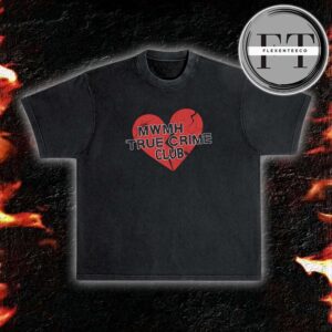Murder With My Husband True Crime Club Broken Heart Washed T-Shirt