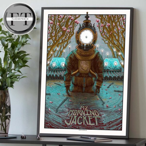 My Morning Jacket At The Factory At The District In St Louis MO On May 5 2025 Home Decor Poster Canvas