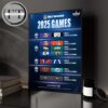 Christmas Day On December 25 2025 NFL Schedule Home Decor Poster Canvas