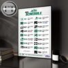 Seattle Seahawks 50th Season 2025 NFL Schedule Match Dates Home Decor Poster Canvas