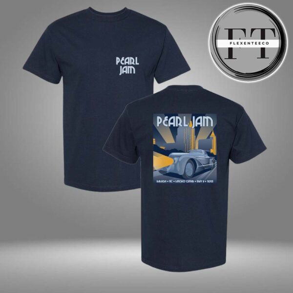 Pearl Jam Event Merch Nigh 1 At Lenovo Center In Raleigh NC USA On May 11 2025 Two Sided Unisex T-Shirt