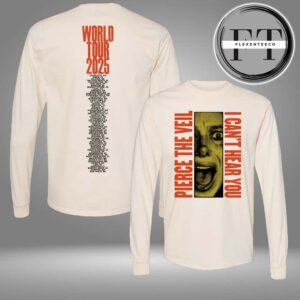 Pierce The Veil Ivory Screamblocks I Can’t Hear You World Tour 2025 Two Sided Long Sleeve Shirt