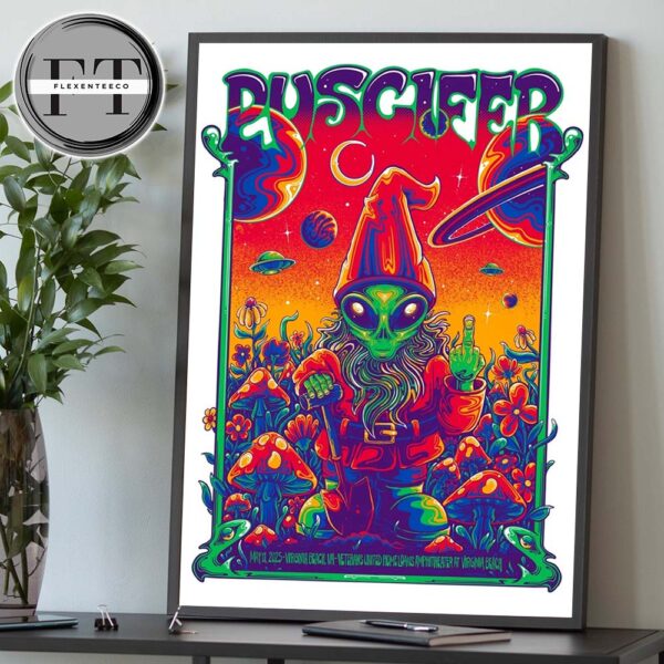Puscifer Sessanta V2.0 At Veterans United Home Loans Amphitheater In Virginia Beach VA On May 11 2025 Home Decor Poster Canvas