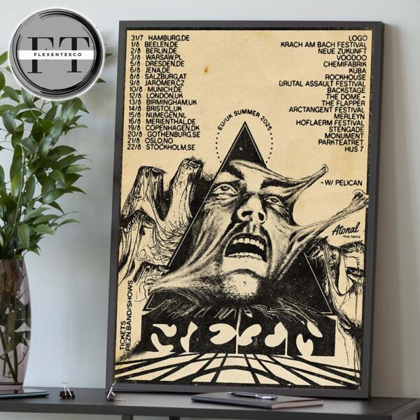 Rezn EUUK Summer Tour 2025 Schedule Home Decor Poster Canvas