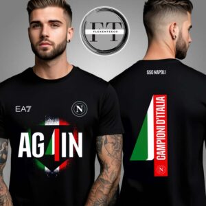 SSC Napoli Campioni d’Italia 2024-2025 Victory Serie A Two Sided Unisex T-Shirt
