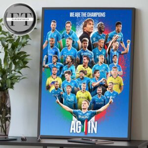 SSC Napoli Reached Champions Scudetto Serie A 2024-2025 Campioni d’Italia Home Decor Poster Canvas
