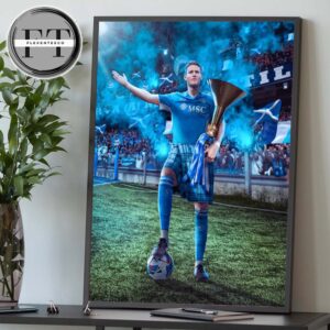 SSC Napoli Wins The Serie A Championship For 2024–2025 Campioni d’Italia Home Decor Poster Canvas