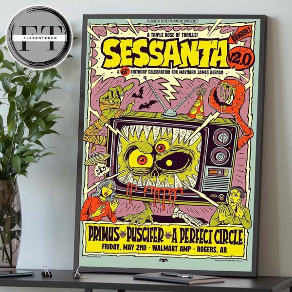 Sessanta V2.0 At Walmart AMP Rogers Ar On Firday May 2nd 2025 A 61st Birthday Celebration For Maynard James Keenan Home Decor Poster Canvas