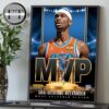 Shai Gilgeous-Alexander From Oklahoma City Thunder MVP NBA Most Valuable Player 2024-25 Home Decor Poster Canvas