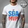 Shai Gilgeous-Alexander From Oklahoma City Thunder MVP NBA Most Valuable Player 2024-25 Logo Text Unisex T-Shirt