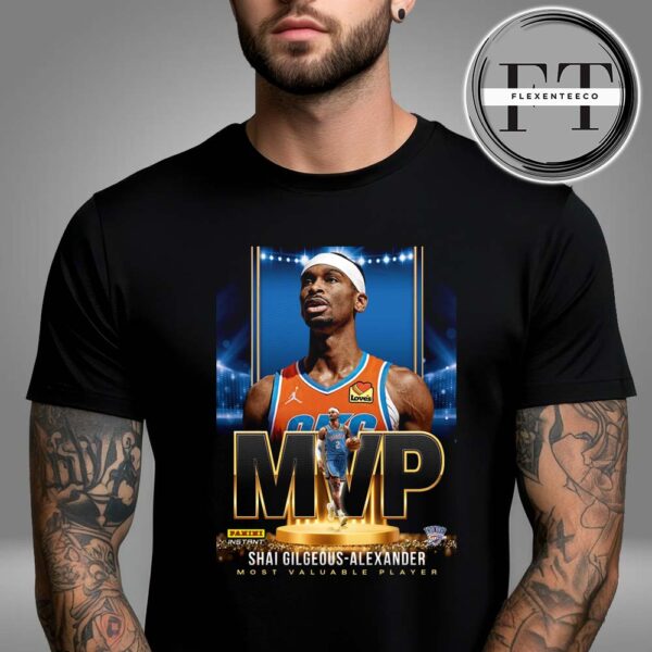 Shai Gilgeous-Alexander From Oklahoma City Thunder MVP NBA Most Valuable Player 2024-25 Unisex T-Shirt